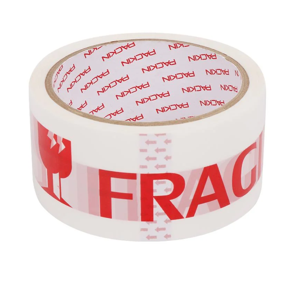 เทประวังแตก พื้นขาว ตัวหนังสือแดง